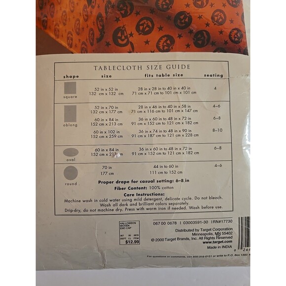 Pumpkin Pie Round Halloween Fall Home for the Holidays Tablecloth 70" - Picture 6 of 6